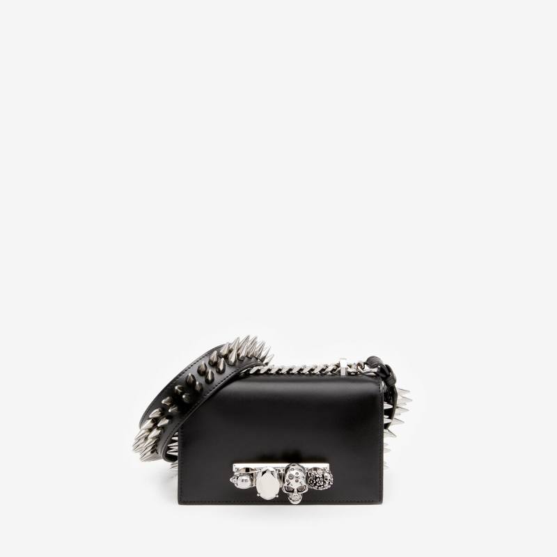 Alexander McQueen Women's Black The Biker Studded Mini Jewelled Satchel (Brass)